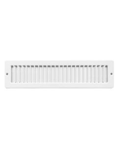 2 x 12 TOE SPACE GRILLE WHITE