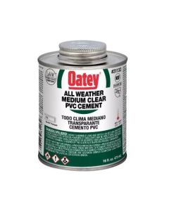 16-OZ ALL WEATHER MED CLEAR PVC CEMENT