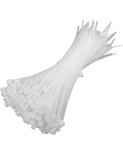 7 1/2" WHITE CABLE TIES 30 PACK
