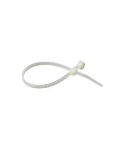 7" WHT CABLE TIES W/ MOUNTING HOLE 100PK
